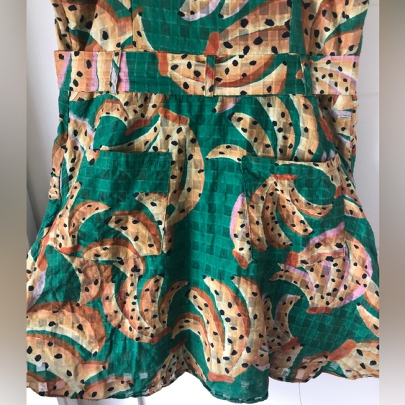 Farm Rio Mini Banana Pattern Belted Dress - Picture 2 of 5
